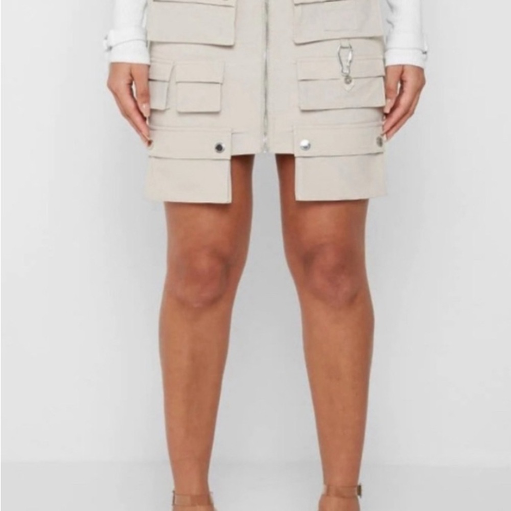 Maniere de Voir beige cargo skirt